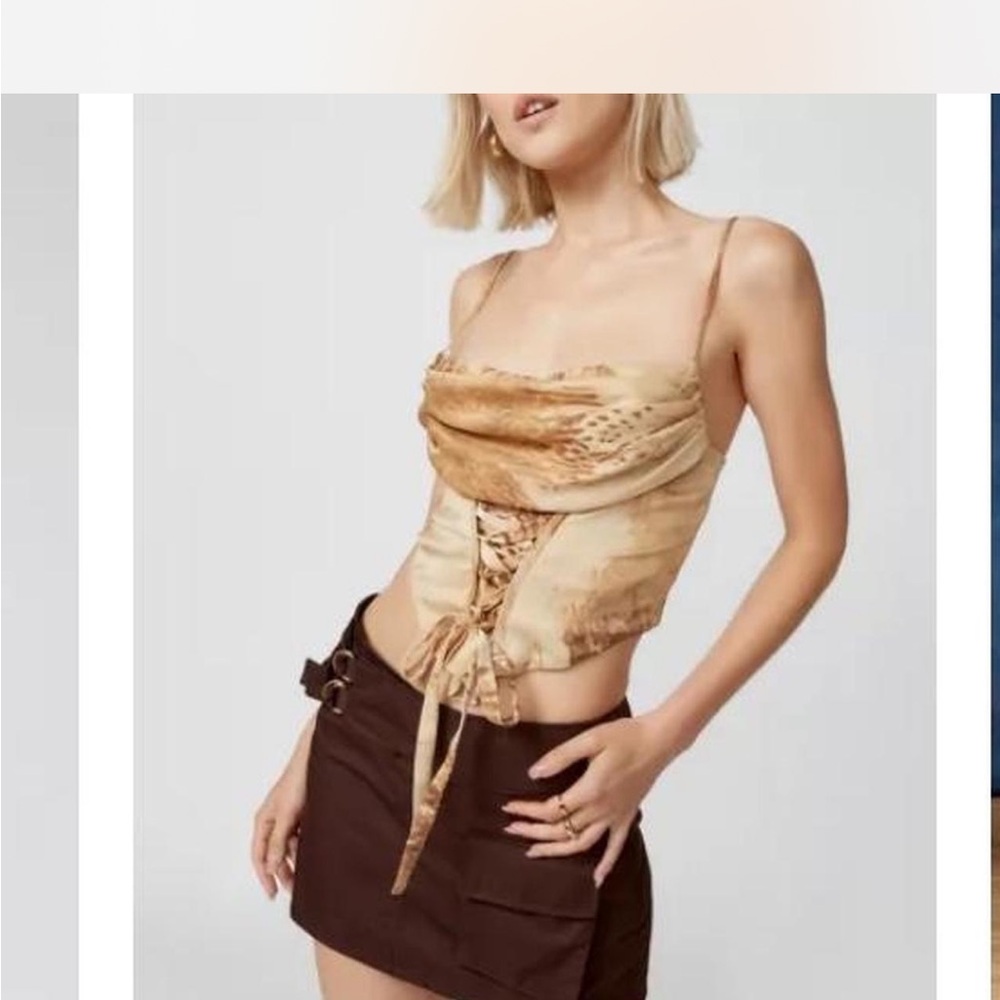 Urban Outfitters Tan Camisole corset Top
